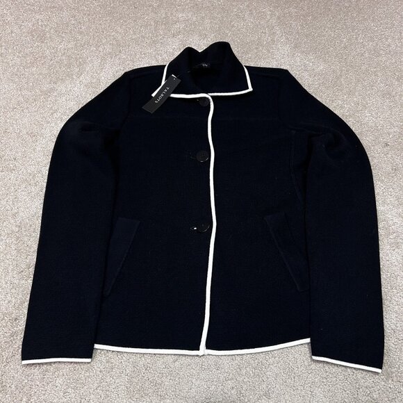 Talbots Sweater Black Long Sleeve Button Up Women's Size XS NWT - Picture 5 of 11